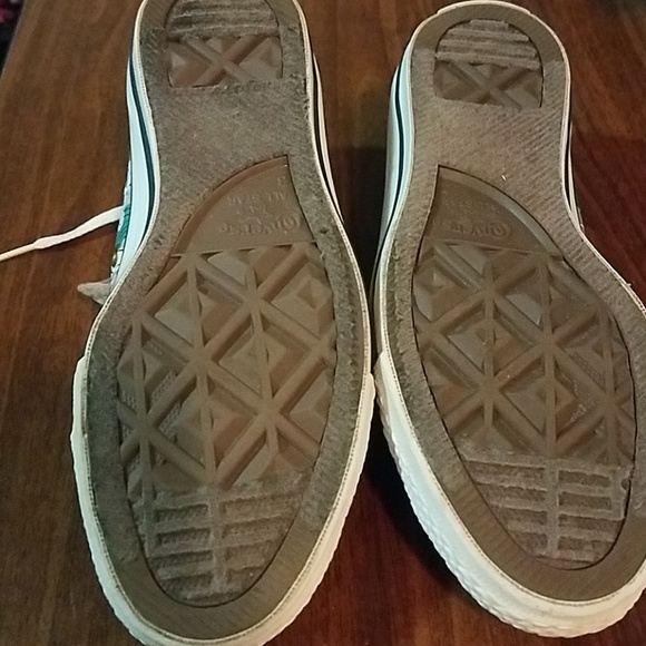 Converse all star textile silver floral sneakers - Picture 7 of 8